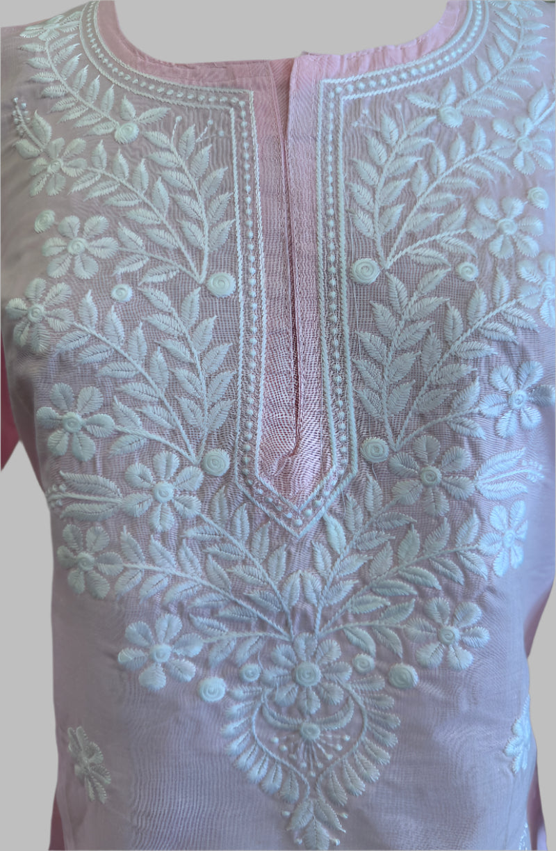 Women's Cotton Kurti with Chicken Embroidery