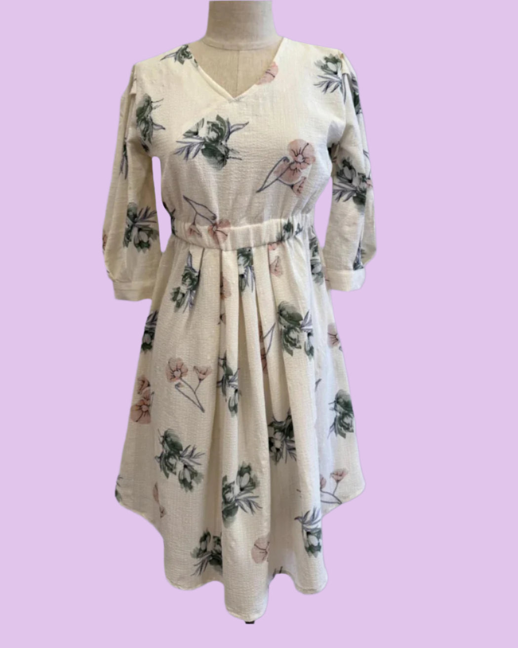 Floral Textured Lounge Dress