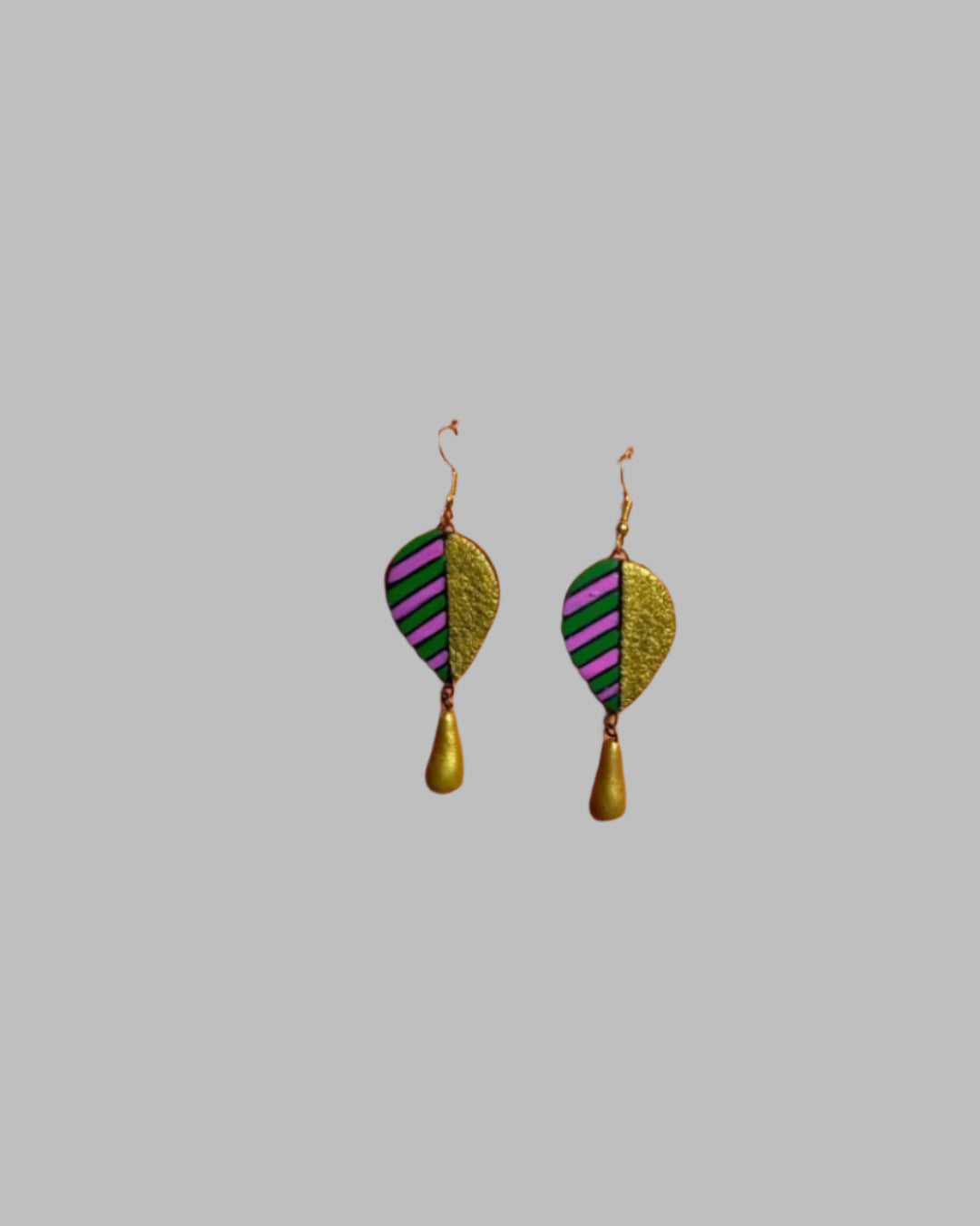 Handcrafted Statement Earrings – Vibrant Leaf-Inspired Designs