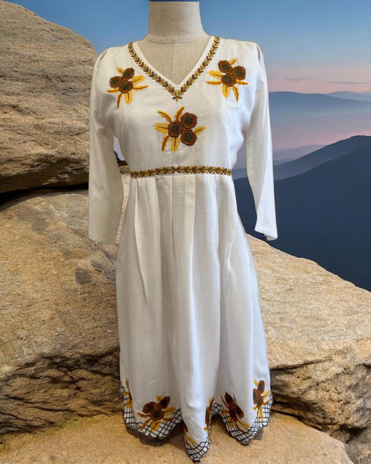 Women's Embroidered Cotton Dress