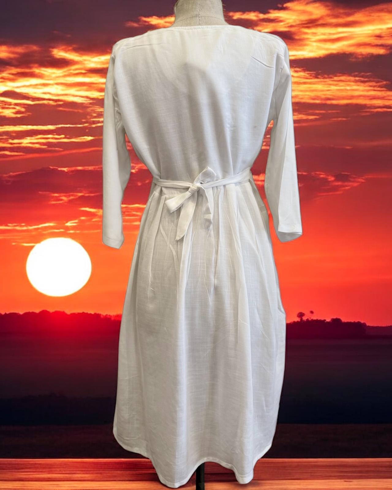 Women's Embroidered Cotton Dress