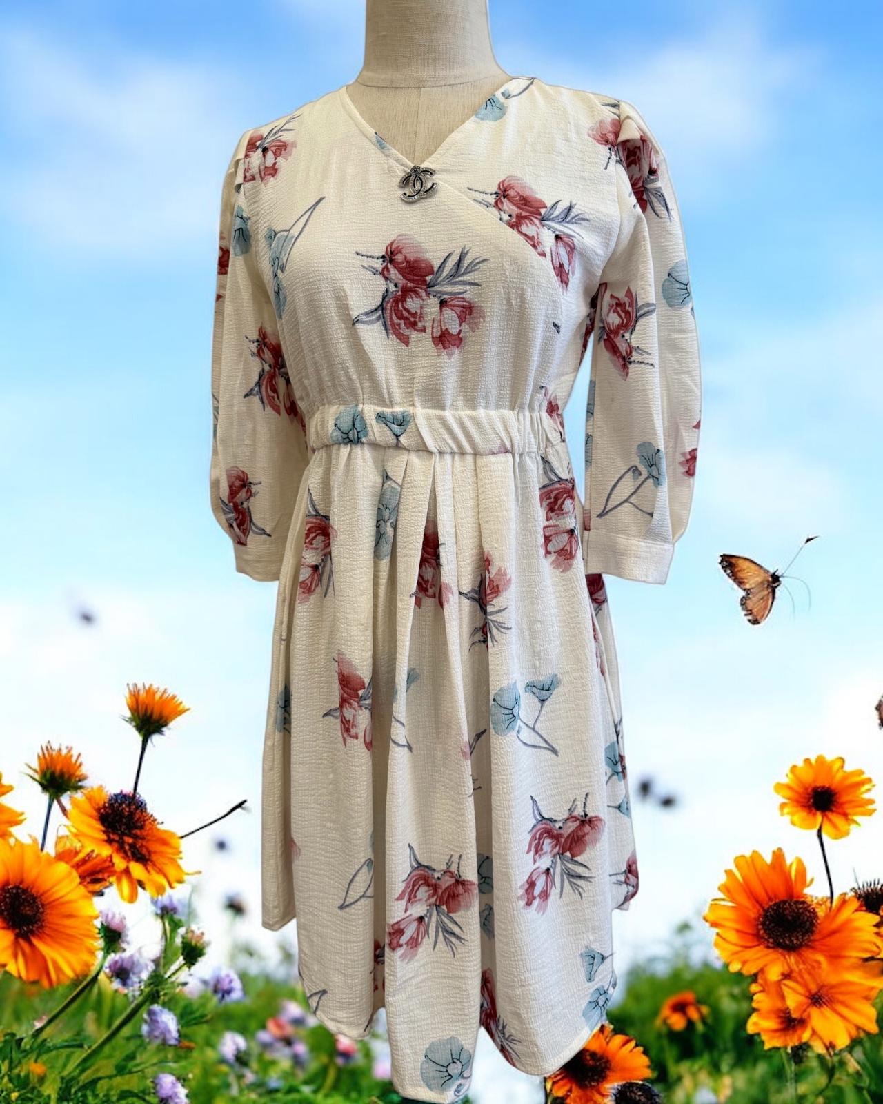 Floral Textured Lounge Dress