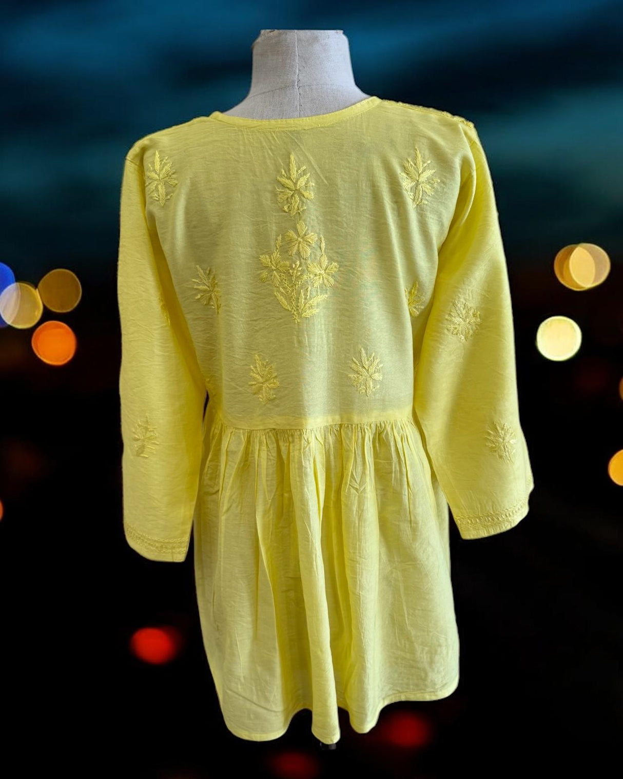 Chicken Kari Hand Embroidered Tunic Top