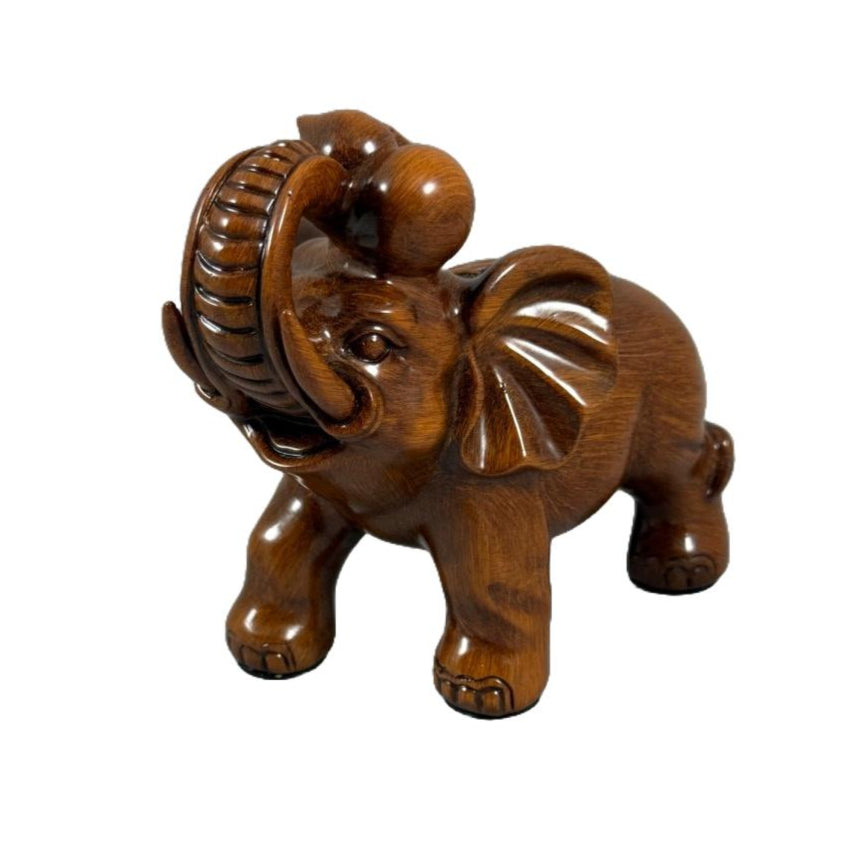 Hand Crafted Wooden Elephant Figurine Set