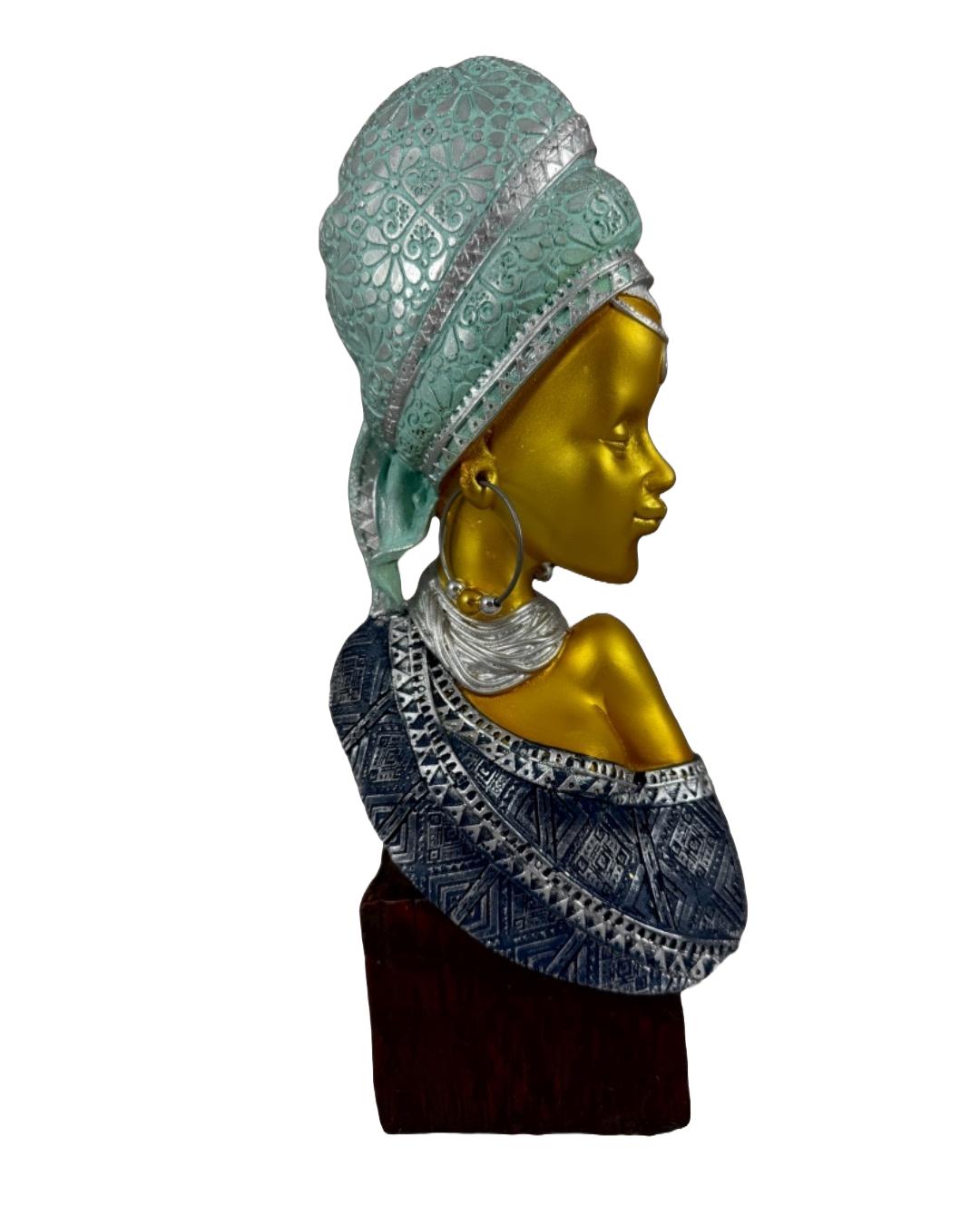 Elegant Tribal Woman Sculptures- Handcrafted Decorative Figurines