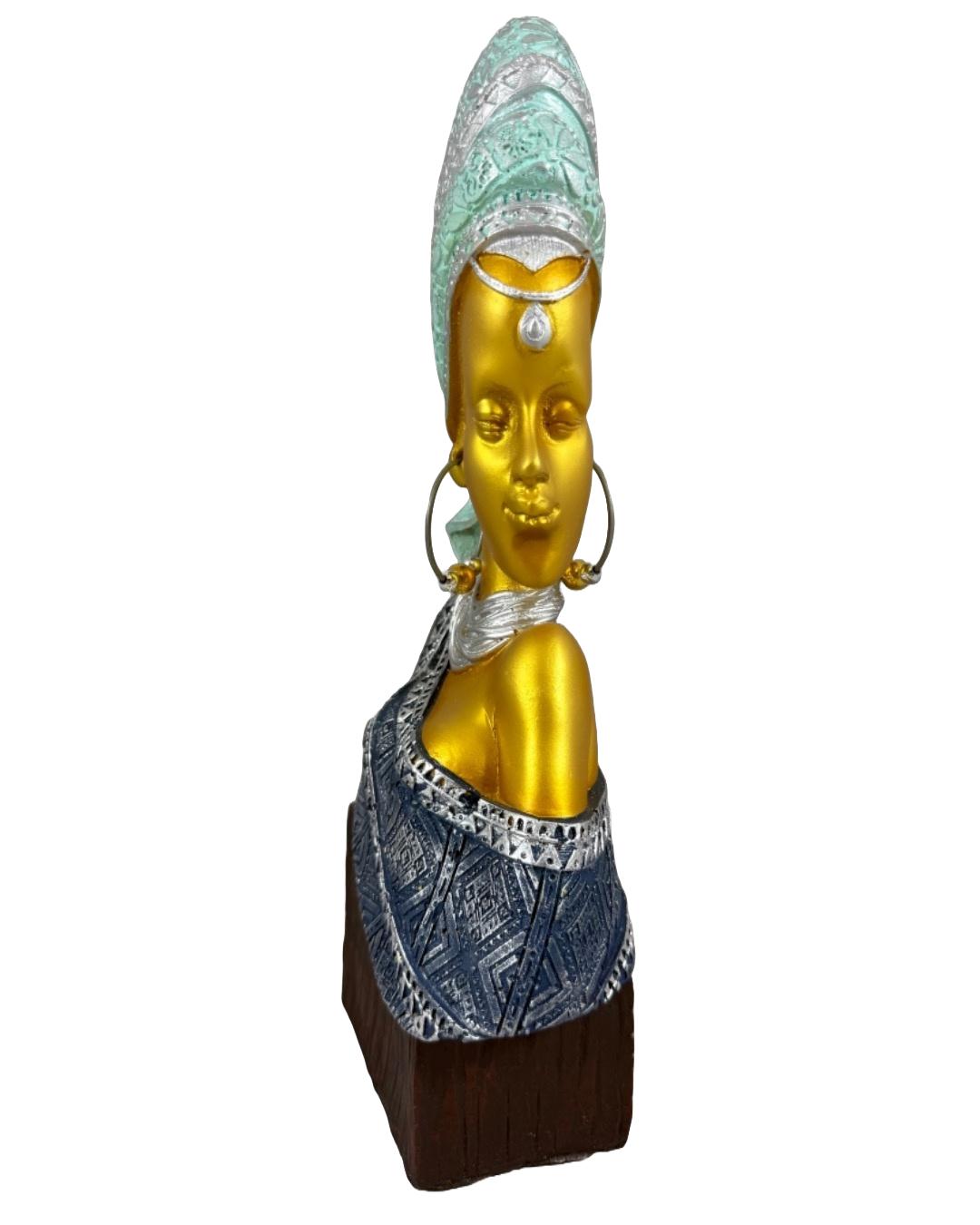 Elegant Tribal Woman Sculptures- Handcrafted Decorative Figurines