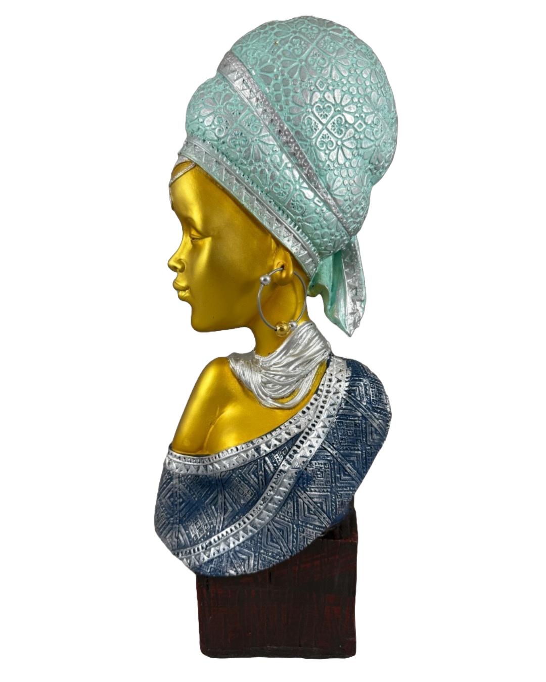 Elegant Tribal Woman Sculptures- Handcrafted Decorative Figurines