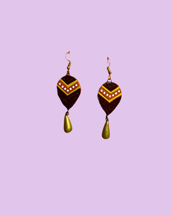 Handcrafted Statement Earrings – Vibrant Leaf-Inspired Designs