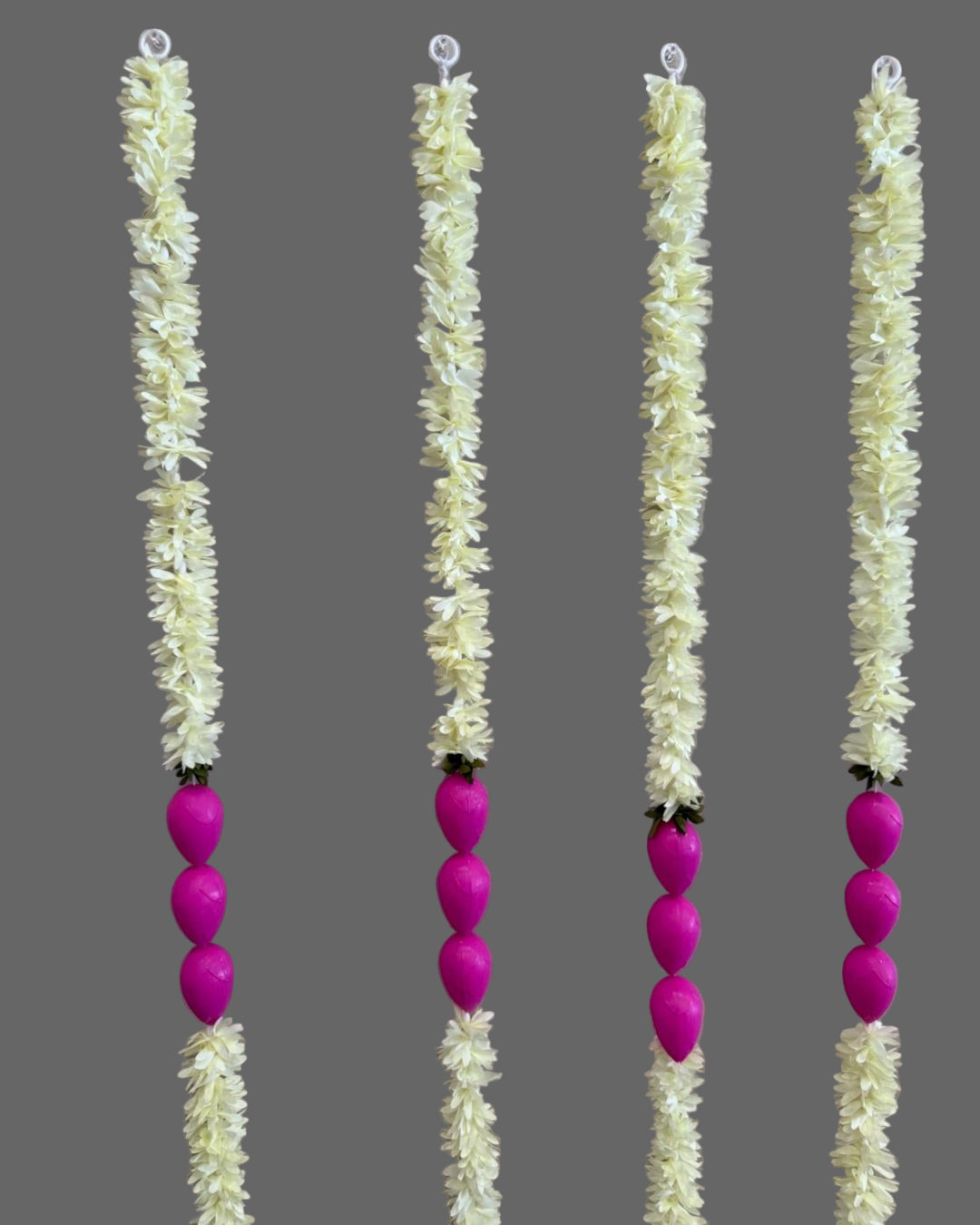 Artificial Floral Garland – Cream & Magenta