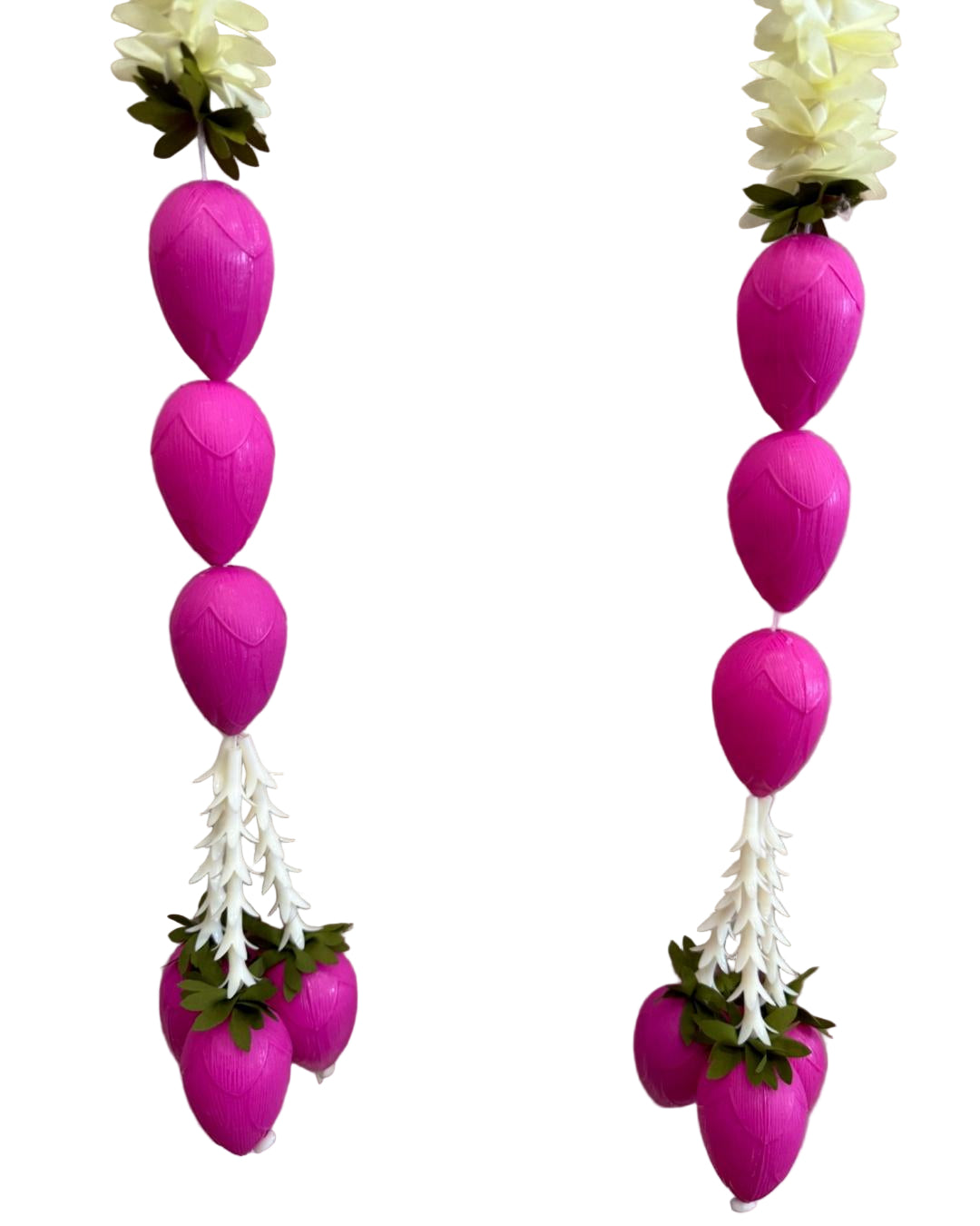 Artificial Floral Garland – Cream & Magenta