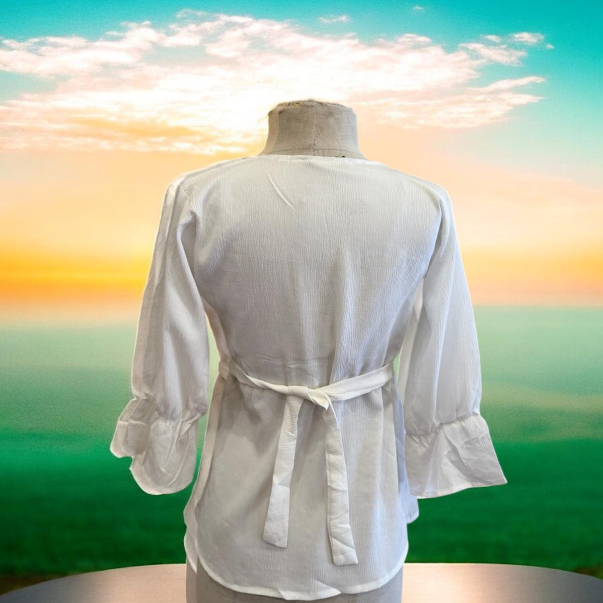 White Ethnic-style Tunic