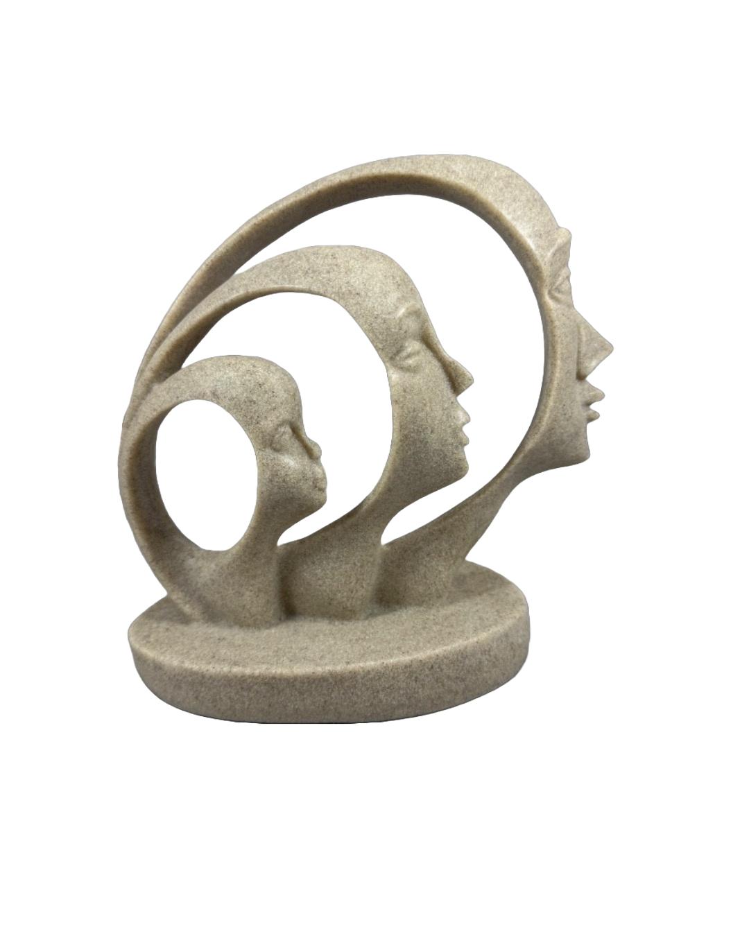 Modern Abstract Family Faces In Sandstone Finish
