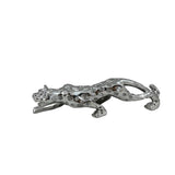 Polished Chrome Panther Figurine - Modern Decorative Accent