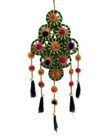 Handcrafted Traditional Wall Hanging Décor – Multicolor Pom-Pom and Thread Design