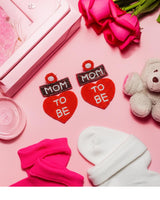 Handmade Beaded “Mom To Be” Statement Earrings