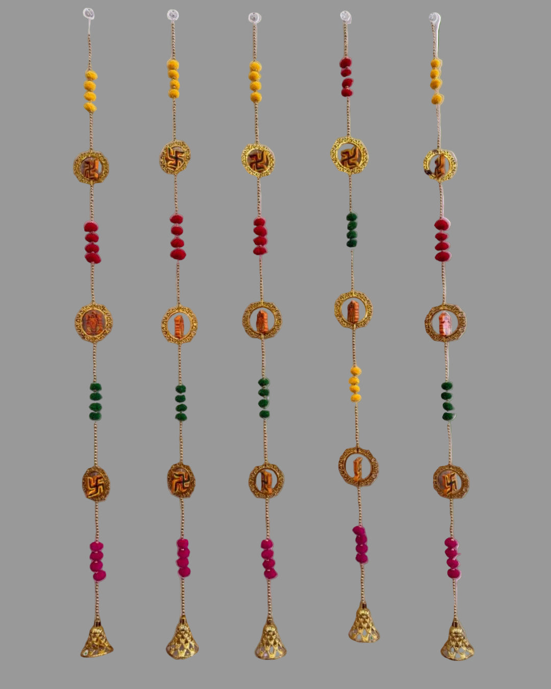 Handcrafted Traditional Wall Hanging Toran – Swastik & Shubh Labh Motifs