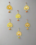 Lotus Wall Hanging with Pearls and Tassel
