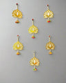 Lotus Wall Hanging with Pearls and Tassel