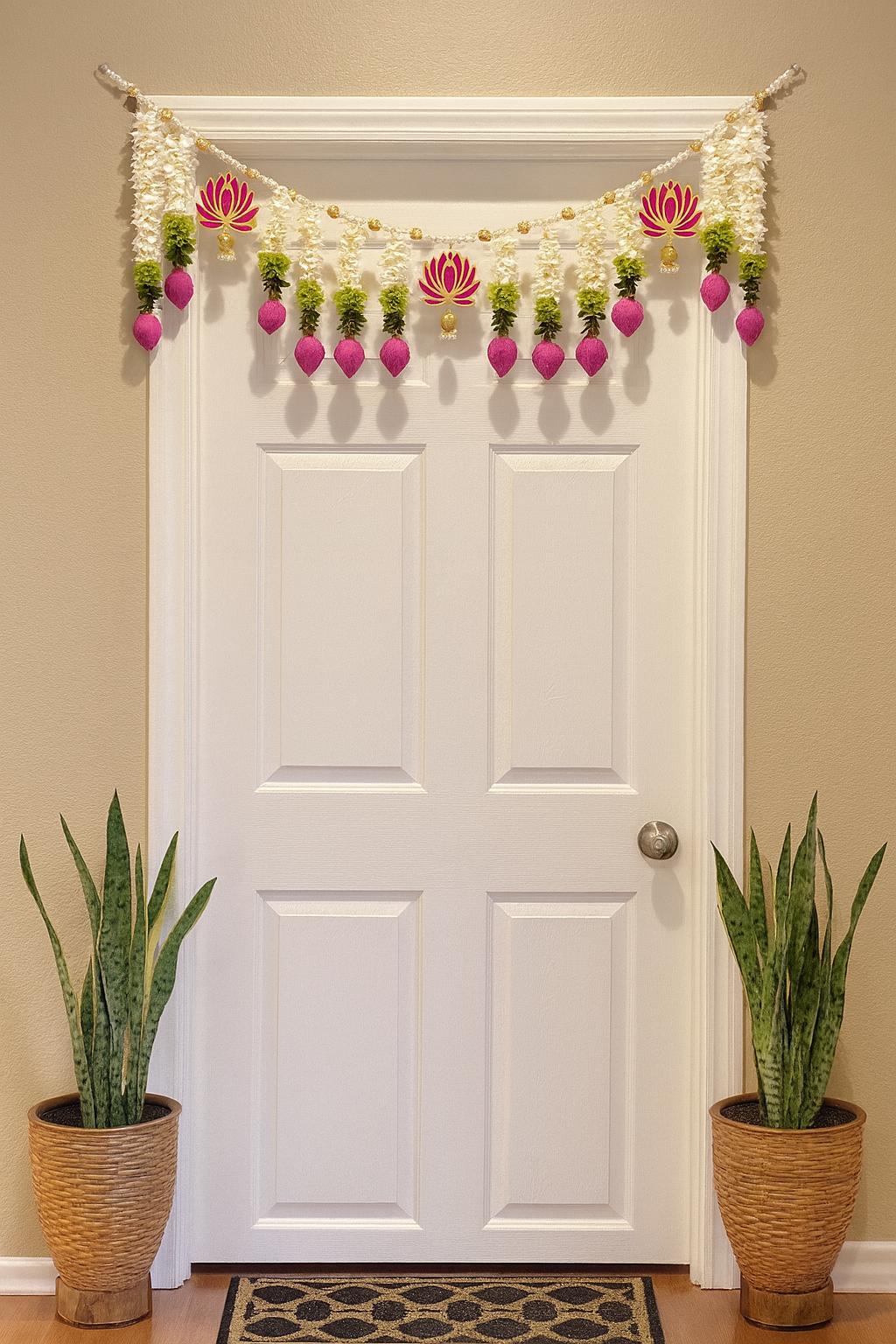 Handcrafted Lotus Toran