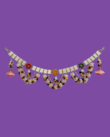 “Graceful Pearl & Flower Toran for Temple & Home Décor”