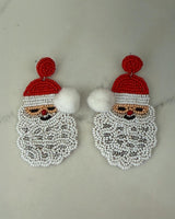 Santa Cardinal Beaded Earrings