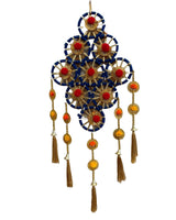 Handcrafted Traditional Wall Hanging Décor – Multicolor Pom-Pom and Thread Design