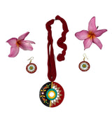 Handcrafted Terracotta Jewelry Set – Bold Mandala Design