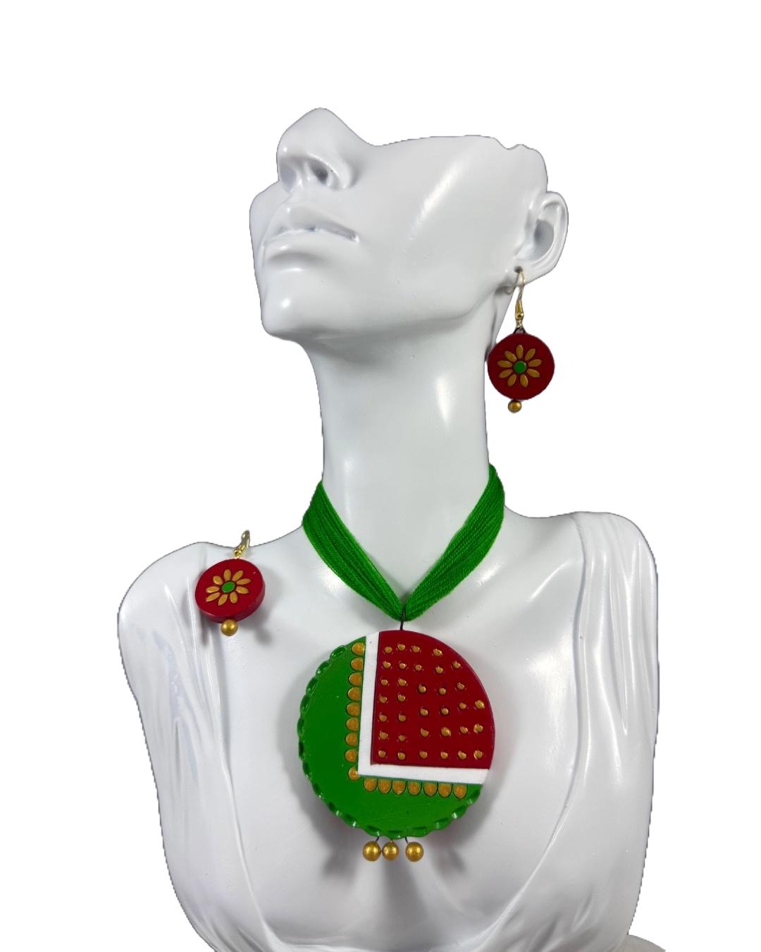 Exquisite Handcrafted Terracotta Jewelry Set