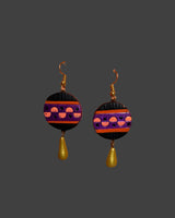 Hand-Painted Boho Drop Earrings – Artistic Statement Jewelry