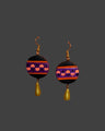 Hand-Painted Boho Drop Earrings – Artistic Statement Jewelry