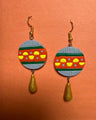 Hand-Painted Boho Drop Earrings – Artistic Statement Jewelry