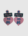 Handmade Beaded “Mom To Be” Statement Earrings