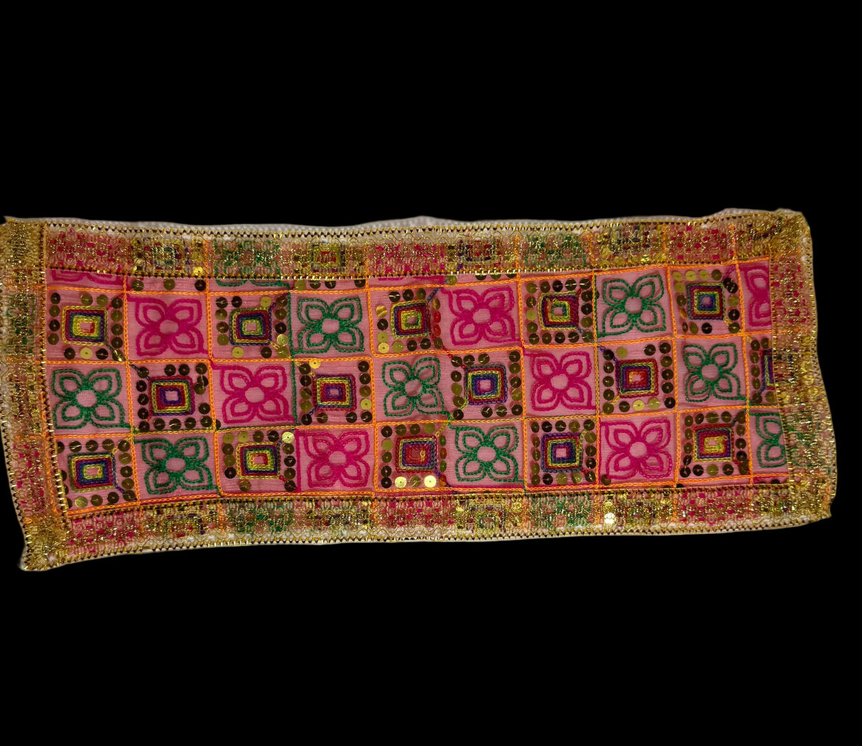 Traditional Embroidered Chunni / Dupatta for Mata Ji Idol & Home Decor