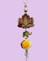 Handcrafted Lotus & Elephant Wall Hanging (Pair) – Traditional Indian Festive Décor