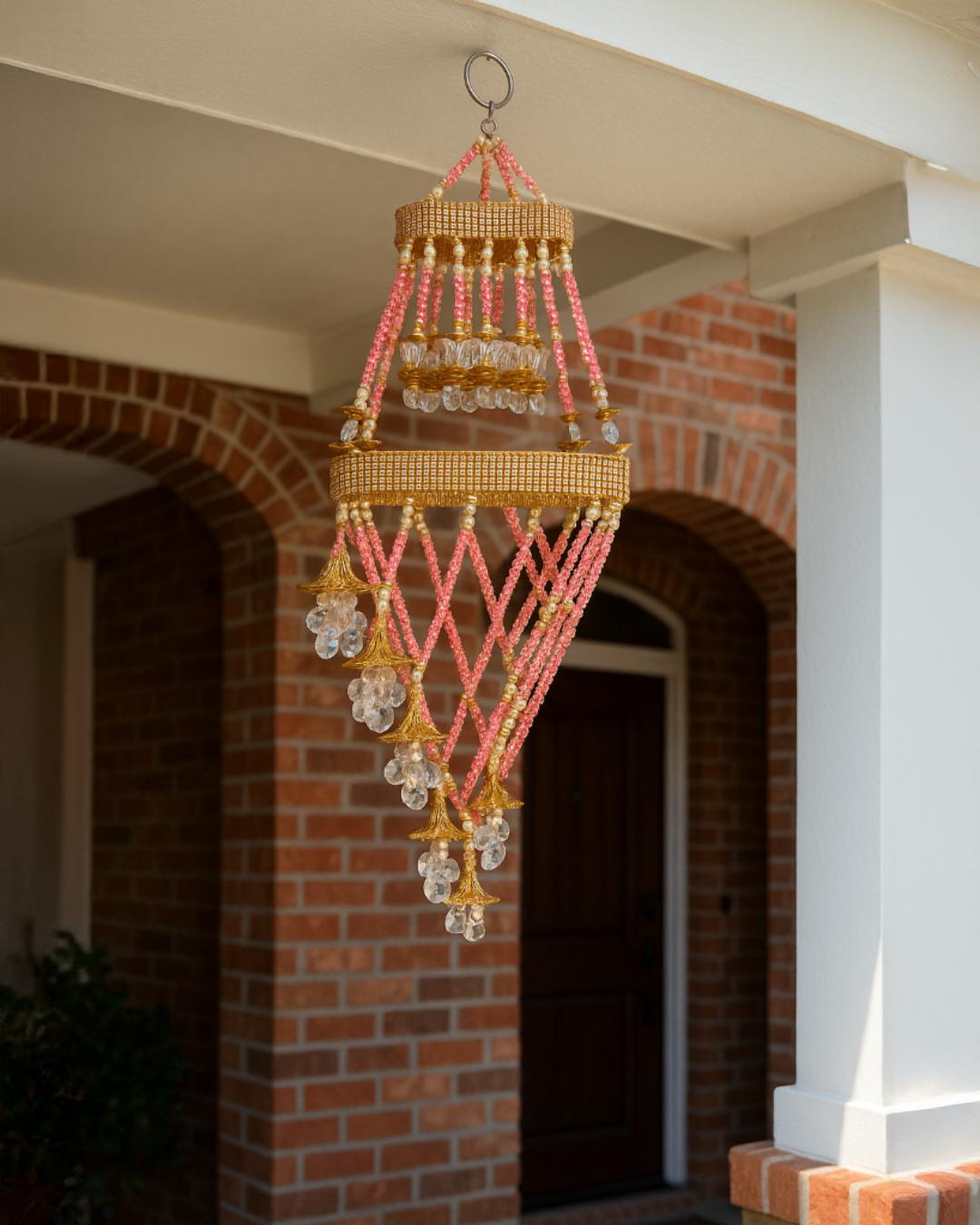 Handcrafted Crystal & Pearl Beaded Decorative Hanging