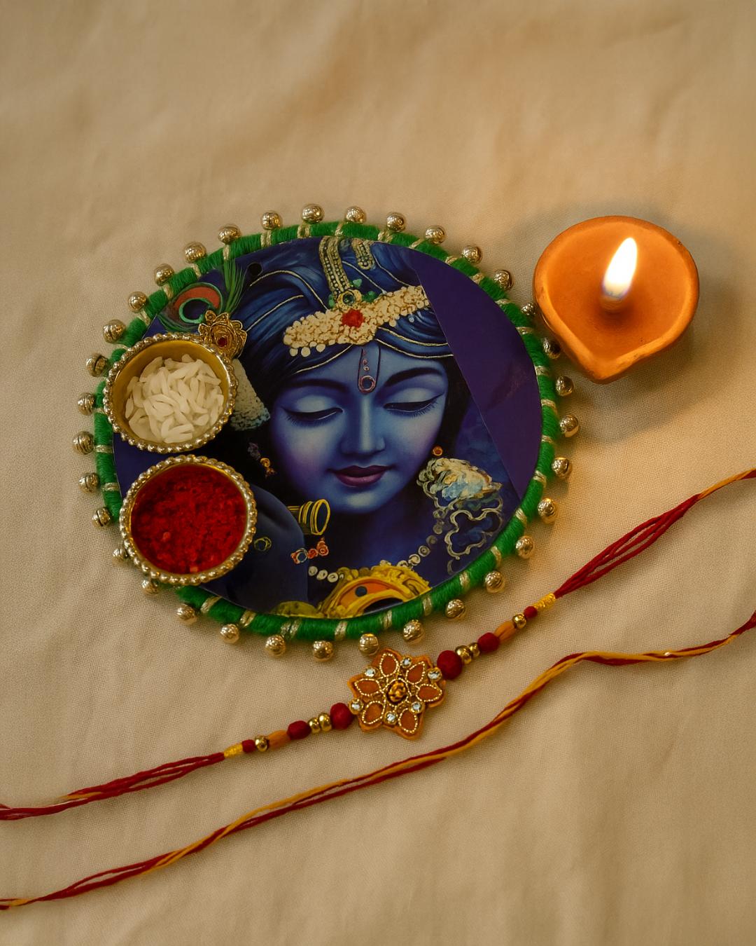 🎶 Divine Krishna Pooja Thali 🎶