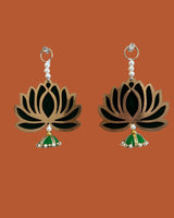 Lotus Wall Hanging with Pearls and Tassel