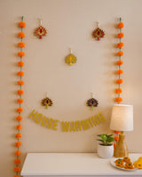 Lotus Wall Hanging with Pearls and Tassel