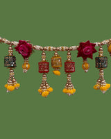 🌸 Handcrafted Pearl & Floral Door Hanging (Toran / Bandhanwar) 🌸
